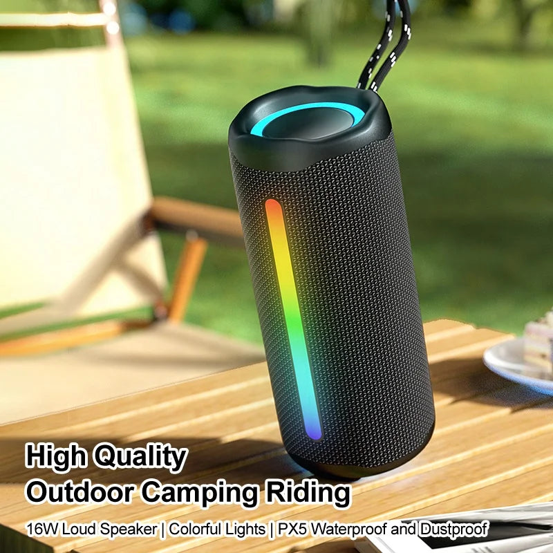 Oem Wholesale Speaker With RGB Effect Mini Waterproof True Wireless Stereo Outdoor Indoor Bluetooth Speakers 1800mAh 2*6W