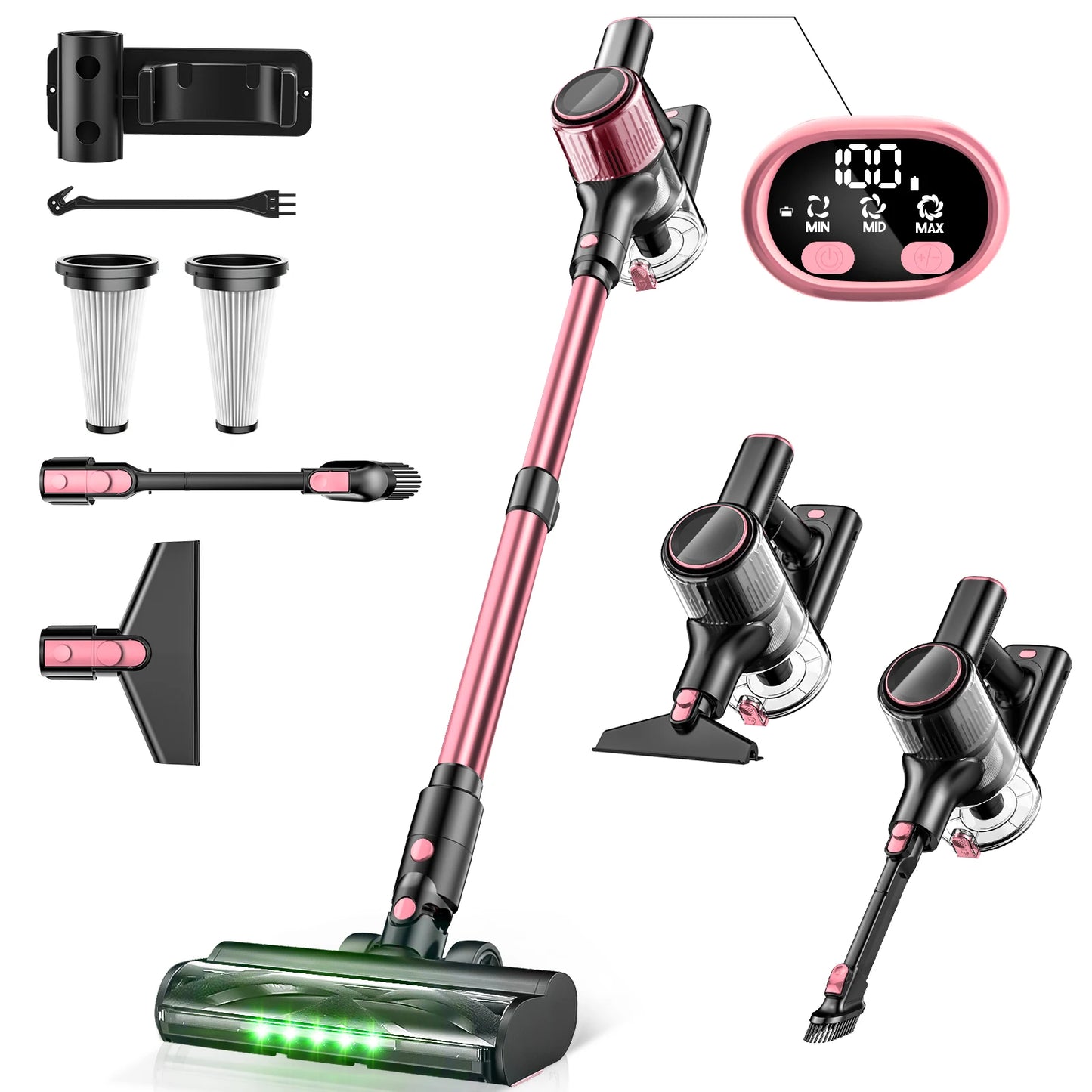 US Local Stock Cordless Vacuum Cleaner Stick for Home and Hotel Battery-Powered Pet Hair Carpet Cleaning for Hardwood Floors