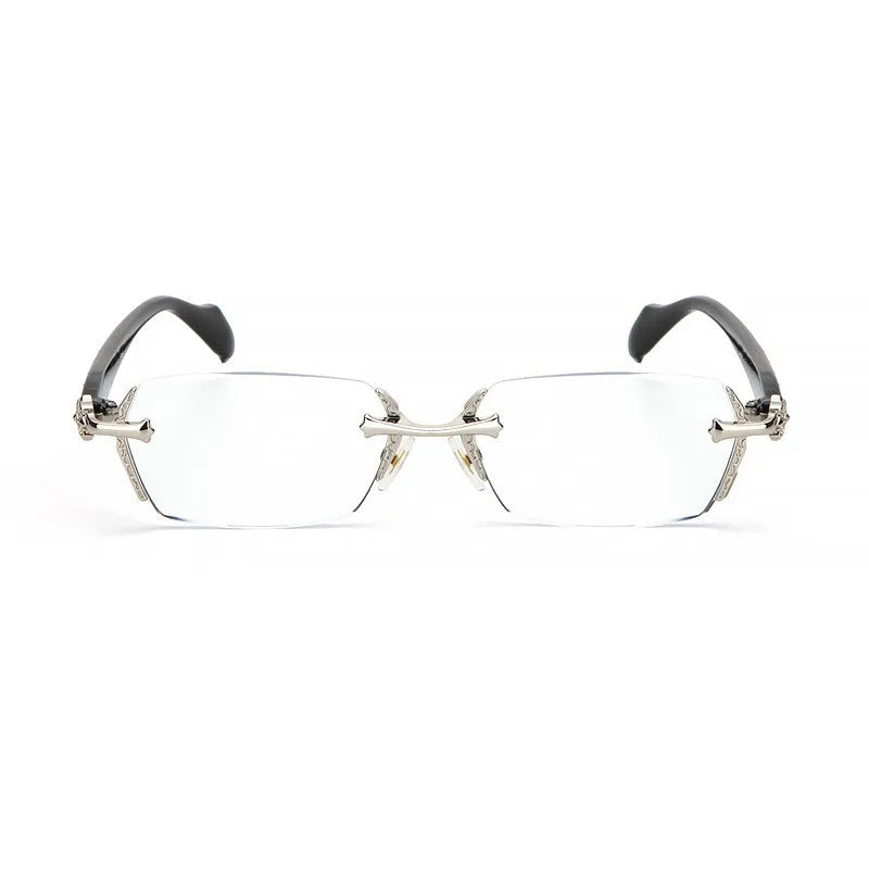 2024 Retro Frameless Ultra Light Women Men Reading Glasses Blocking Blue Light Computer Presbyopia Eyewear Eyeglasses +1.0..+4.0