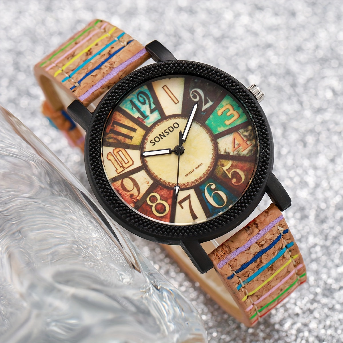 Quartz Watches For Men Wooden Pu Leather Wrist Watch Alloy Pointer Great Gift For Her