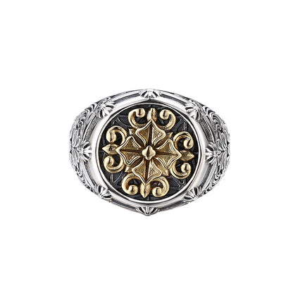 925 Sterling Silver Cross Design Ring
