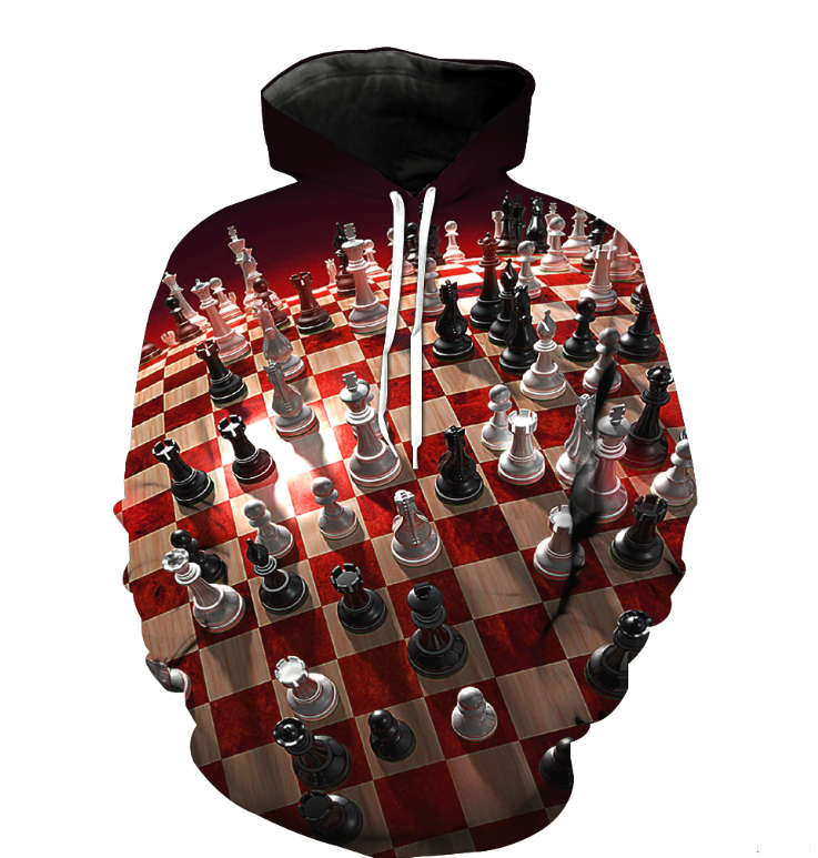 Trendy Digital Design Couples Hoodie