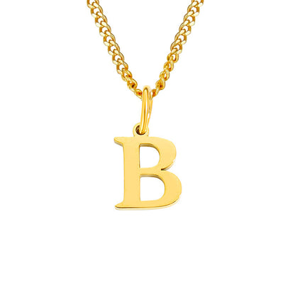 14K Stainless Steel Necklace with 26 Letters