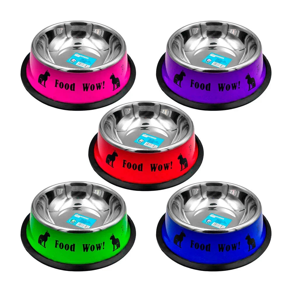 [GD] Non-slip metal bowl plate, 18cm, assorted colors / 73793 / food wow