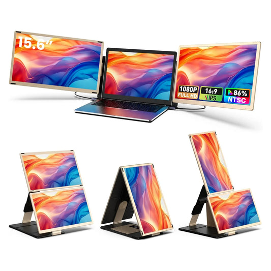 15.6'' FHD S6 Detachable Triple Portable Monitor Extender USB Interface Screen for Laptop IPS Panel Type