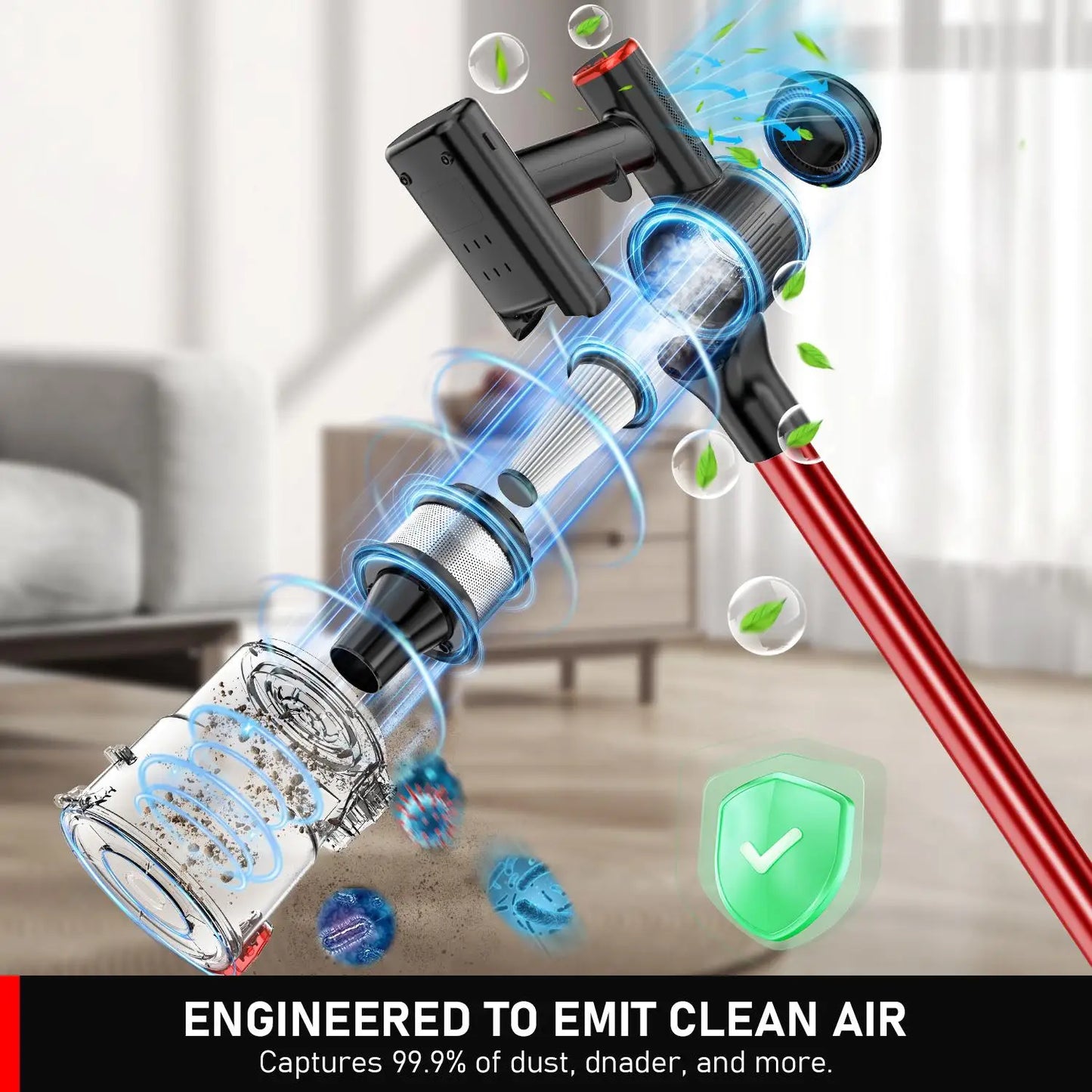 US Local Stock Cordless Vacuum Cleaner Stick for Home and Hotel Battery-Powered Pet Hair Carpet Cleaning for Hardwood Floors