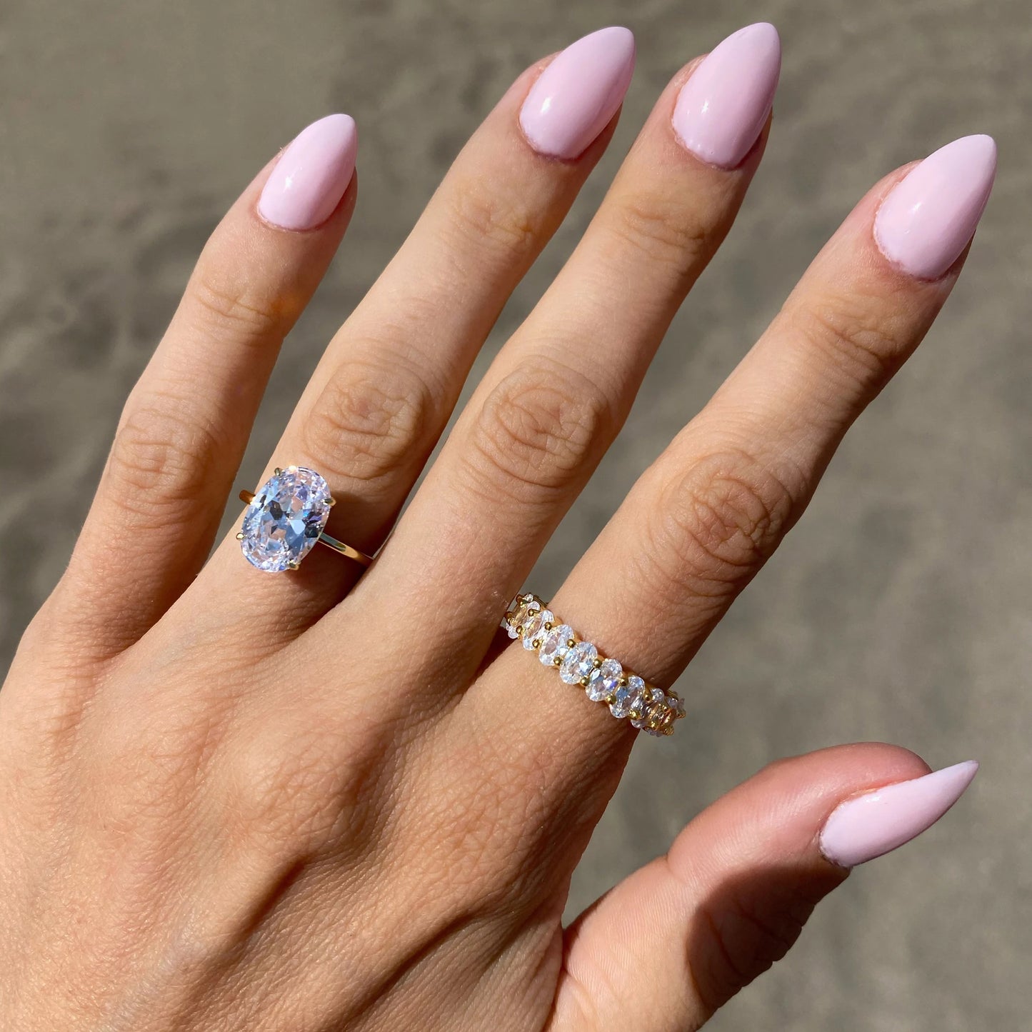 925 Sterling Silver Promise Solitaire 3ct Oval Moissanite Engagement Ring Women Diamond Moissanite Ring