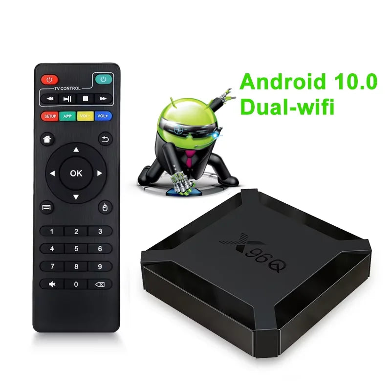 2025 Newest X96q Pro Plus Tv Box Allwinner H728 2.4/5ghz Wifi 1000m Smart Tvbox Set-Top Box