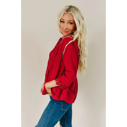 TD Thriving Casual Dresses Elegant Lace Top for Everyday Wear