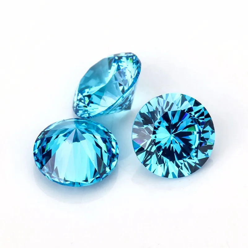 AAA Grade Loose Gemstone CZ Green Color Round Cut 6.5mm  Best Price Cubic Zirconia From China