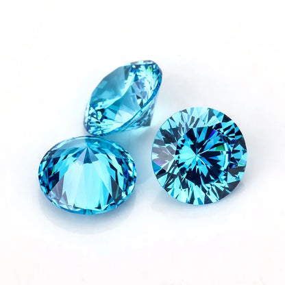 AAA Grade Loose Gemstone CZ Green Color Round Cut 6.5mm  Best Price Cubic Zirconia From China