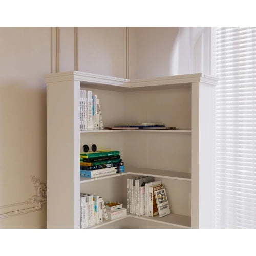 Corner bookshelf, 5 tier open bookshelf, good texture, sturdy and durable reading one-stop meet, bedroom, living room, study