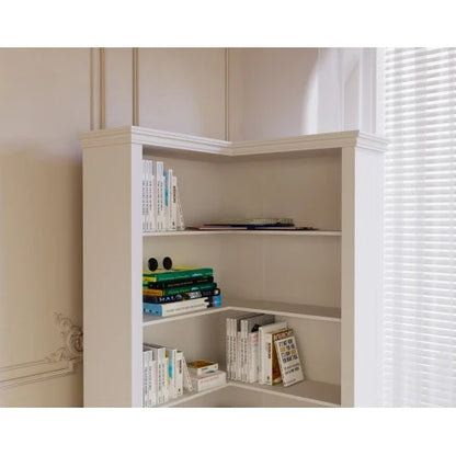 Corner bookshelf, 5 tier open bookshelf, good texture, sturdy and durable reading one-stop meet, bedroom, living room, study