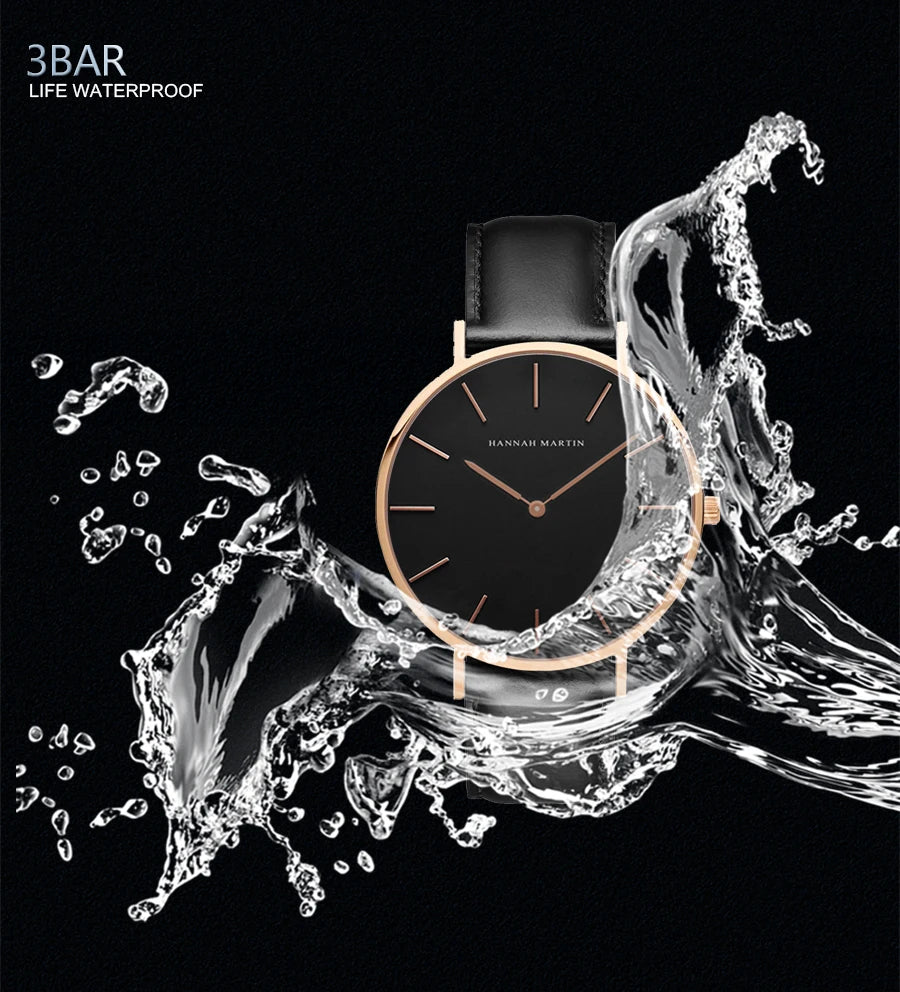 Hannah Martin Ch02 Fashion Luxury Quartz Wrist Watches Minimalist Design Waterproof Watches for Men and Woman Montre Relojes Uhr