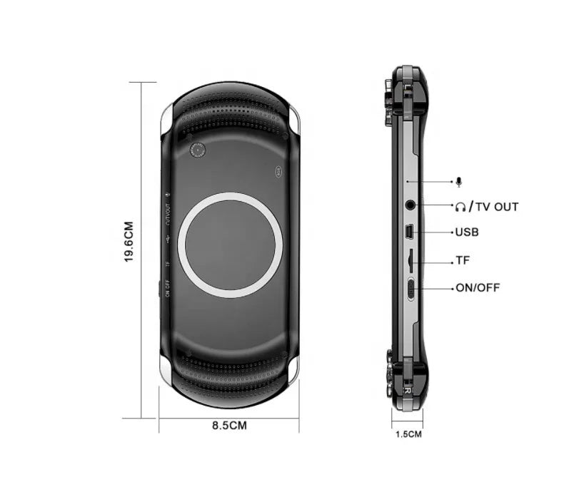 Hot Sale 5.1 Inch TFT Screen 8GB X9S Handheld Game Player Video X9S Retro Game Console X9S Console for Psp Dropshipping