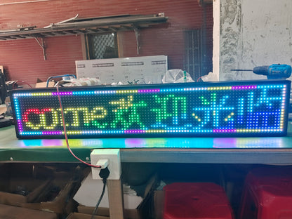 P10 Sign Digital  Full Color Outdoor Board Advertising Panel 101x 37cm Screen Module WIFI Control Use for Exhibition Hall Subway