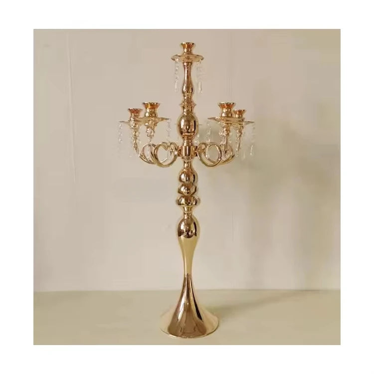 Tall Gold Mental Candelabra Wedding Decoration Candle Holder Table Centerpieces for Tables