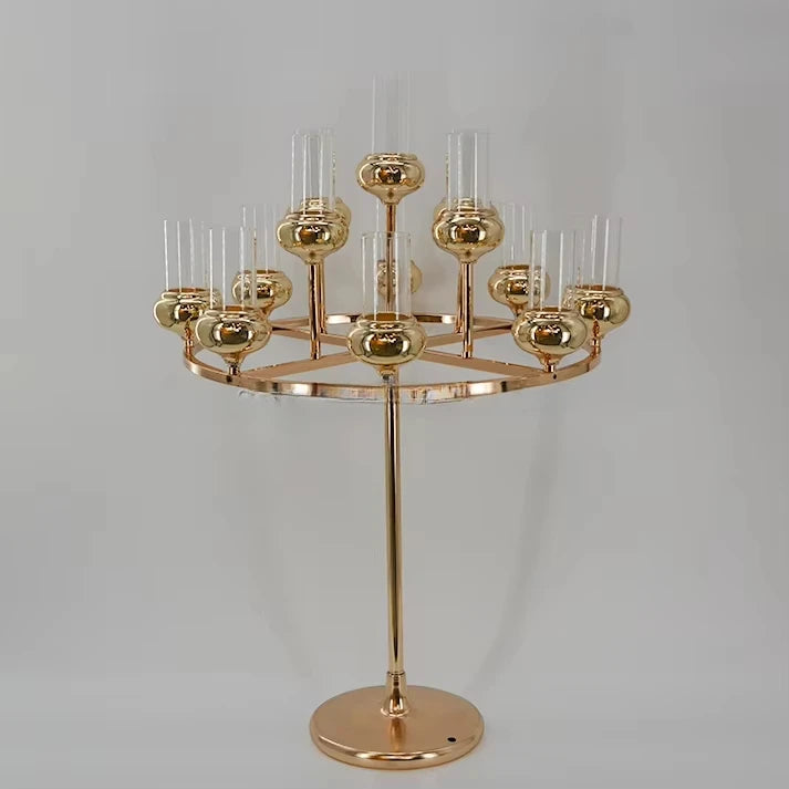 Tall Gold Mental Candelabra Wedding Decoration Candle Holder Table Centerpieces for Tables
