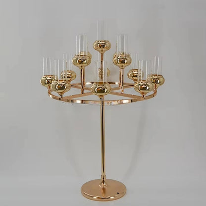 Tall Gold Mental Candelabra Wedding Decoration Candle Holder Table Centerpieces for Tables