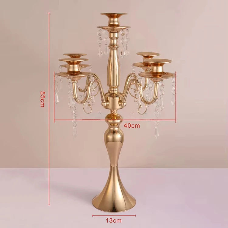 Tall Gold Mental Candelabra Wedding Decoration Candle Holder Table Centerpieces for Tables