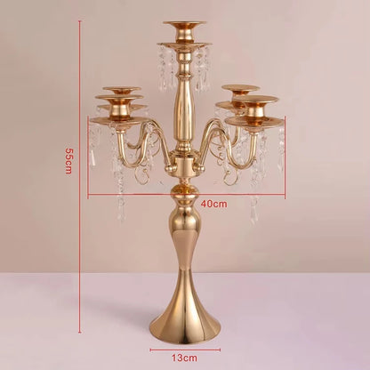 Tall Gold Mental Candelabra Wedding Decoration Candle Holder Table Centerpieces for Tables