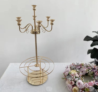 Tall Gold Mental Candelabra Wedding Decoration Candle Holder Table Centerpieces for Tables