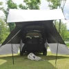Universal SUV Trunk Tent High Transmittance Three Sides Awning Canopy Mosquito Net Hatchback Car Tent for Outdoor Adventures