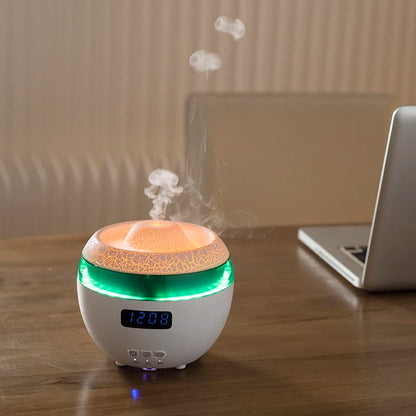 Customizable Logo Dynamic Humificador De Aroma Ultrasonic Simulate 3D Fire Flame Aroma Oil Diffuser Humidifiers with Night Light