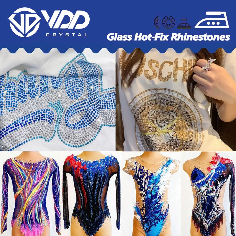 VDD 035 Tanzanite  Hotfix SS6-SS30 Mix Size Top Quality Glass Rhinestones Crystal Flatback Glitter Stones for ClothesDecorations