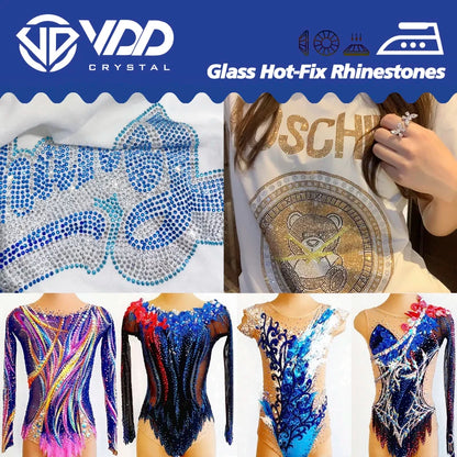 VDD 035 Tanzanite  Hotfix SS6-SS30 Mix Size Top Quality Glass Rhinestones Crystal Flatback Glitter Stones for ClothesDecorations