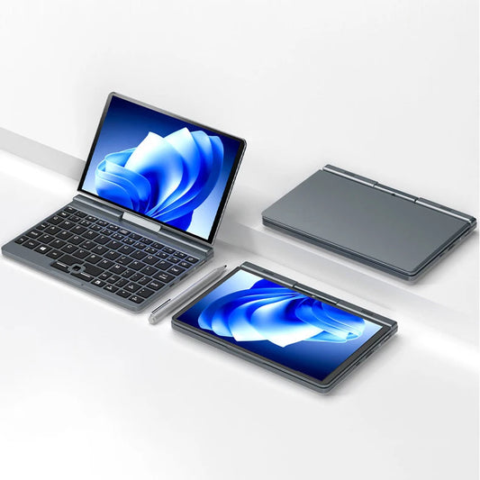 12th Gen Mini Gaming Laptop Intel Alder Lake N150 4 Core 8 Inch Touch Screen 12G DDR5 Windows 11 Notebook Tablet PC 2 in 1 WiFi6