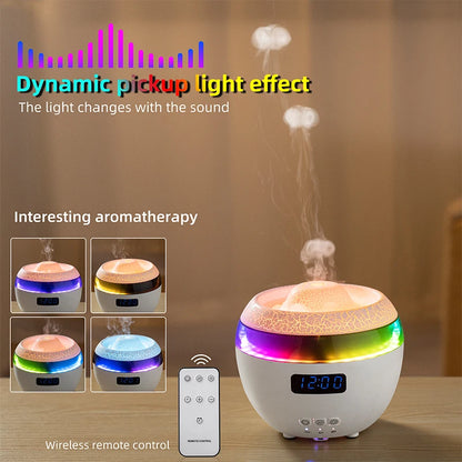 Customizable Logo Dynamic Humificador De Aroma Ultrasonic Simulate 3D Fire Flame Aroma Oil Diffuser Humidifiers with Night Light