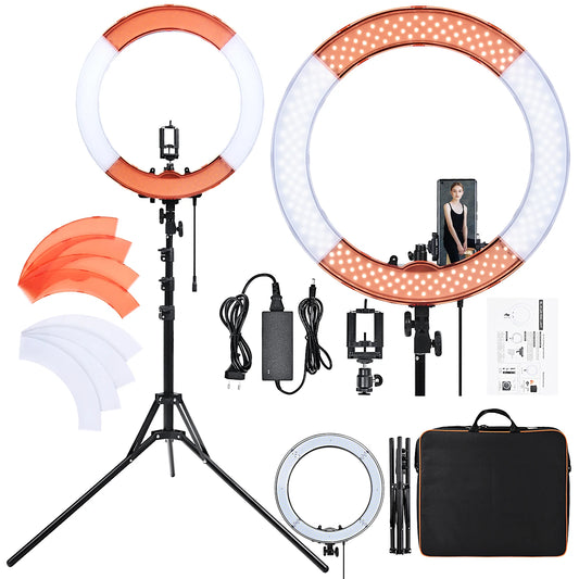 18"/48cm Outer 55W 5500K Dimmable LED Ring Light with Tripod Stand for Camera,Smartphone