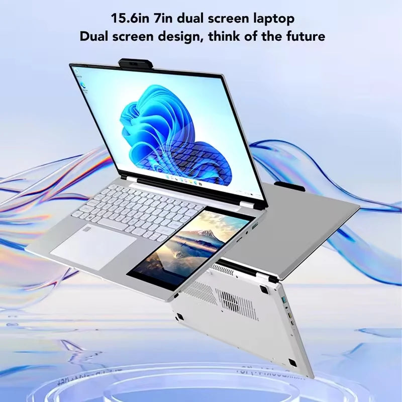 Top Level Laptop Intel N100 16GB RAM 1T SSD 15.6+7 Inch 1080P IPS Notebook Computer for Personal Laptops