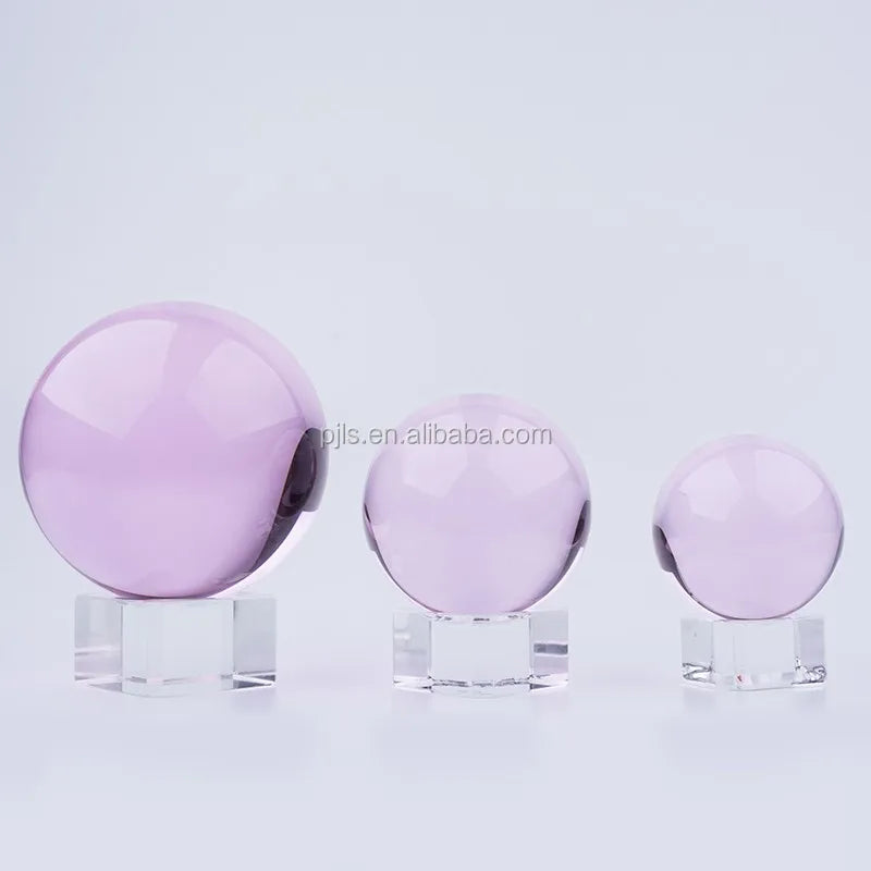 Huge Clear Divination Crystal Ball 200mm (8 Inch) Glass Sphere Free Wooden Stand Home Decoration Ornaments