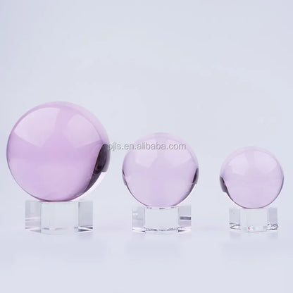 Huge Clear Divination Crystal Ball 200mm (8 Inch) Glass Sphere Free Wooden Stand Home Decoration Ornaments
