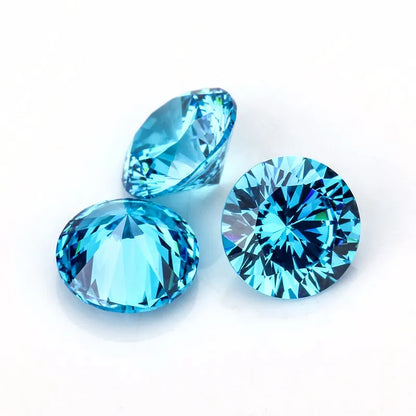 AAA Grade Loose Gemstone CZ Green Color Round Cut 6.5mm  Best Price Cubic Zirconia From China