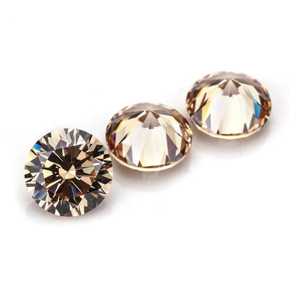 AAA Grade Loose Gemstone CZ Green Color Round Cut 6.5mm  Best Price Cubic Zirconia From China