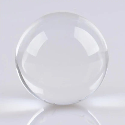 Huge Clear Divination Crystal Ball 200mm (8 Inch) Glass Sphere Free Wooden Stand Home Decoration Ornaments