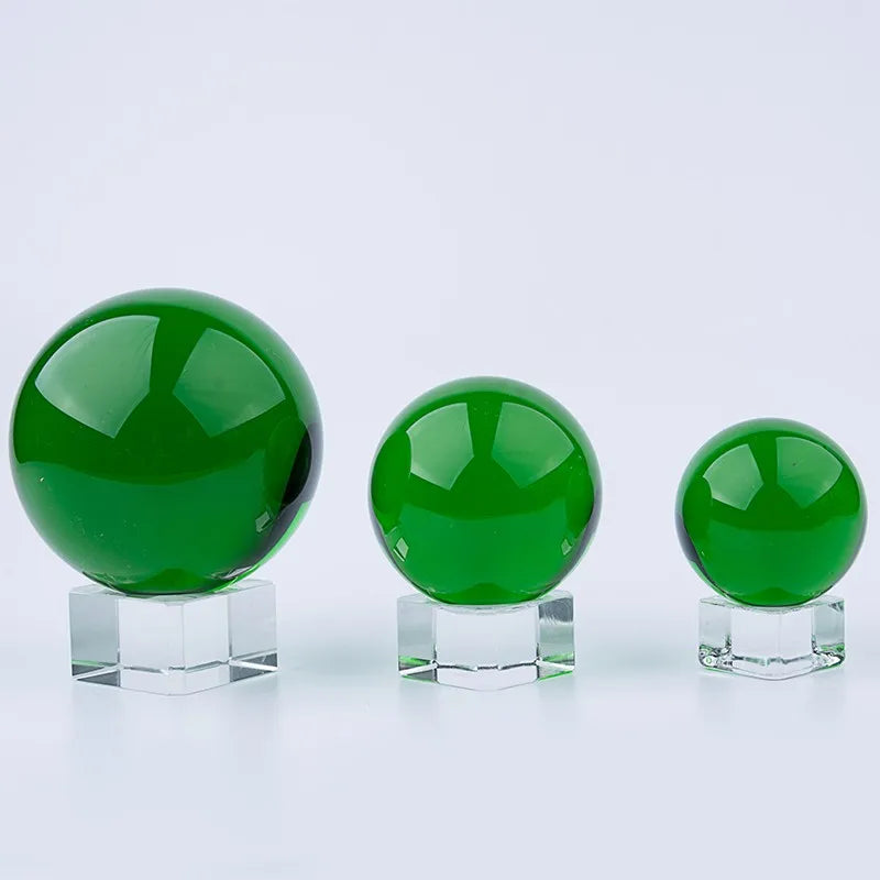 Huge Clear Divination Crystal Ball 200mm (8 Inch) Glass Sphere Free Wooden Stand Home Decoration Ornaments