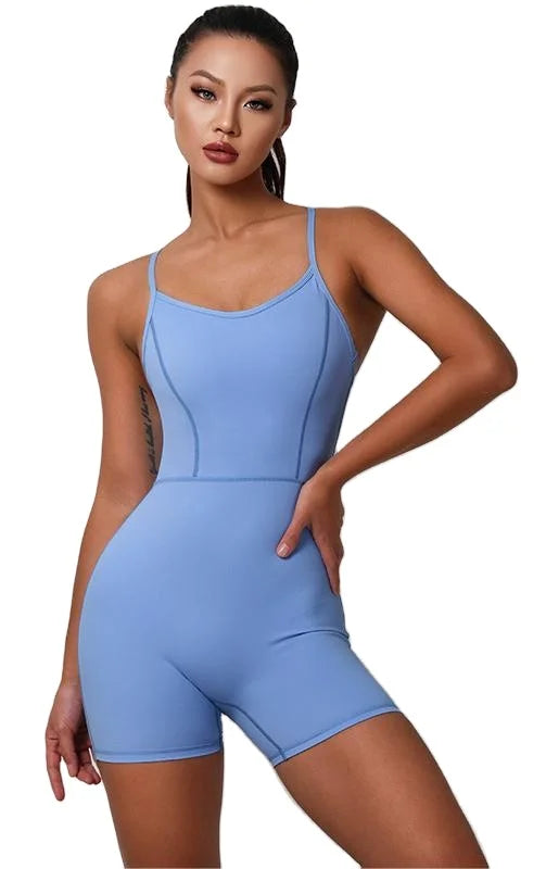 The New Hollowed-out Yoga Suit Female Dance Fitness Integrated Hip Lift Exercise Yoga Jumpsuit