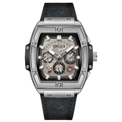 ONOLA 6819 New Fashion Quartz Watches Men Waterproof Sports Men's Wristwatch Clock Custom Logo Watch Glass Leather