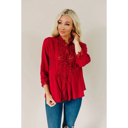 TD Thriving Casual Dresses Elegant Lace Top for Everyday Wear