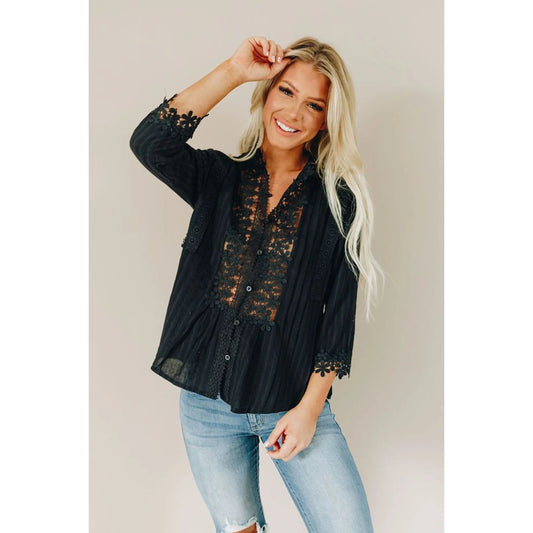 TD Thriving Casual Dresses Elegant Lace Top for Everyday Wear