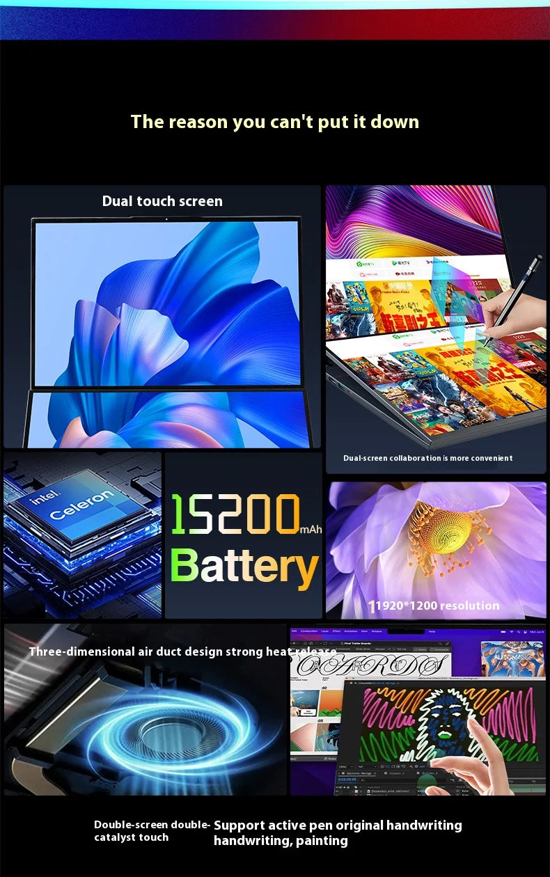 2024 New 16+16 Inch Touch Screen Laptop Computers Win11 Metal Business Laptop