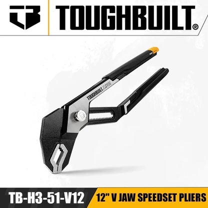 TOUGHBUILT TB-H3-51-V10 TB-H3-51-V12 10"/12" V Jaw SpeedSet Pliers Hand Tools