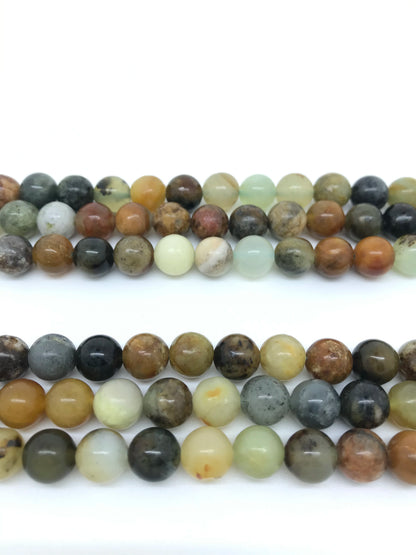 Wholesale Natural Flower Yellow Jade 10mm Energy Stone Loose Beads for Eyeglasses Decoration