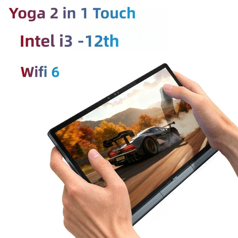 10.1 Inch Mini Portable Business Face Unlock Function Laptops Intel Core I3 12th Gen Windows 11 WiFi 6 2 in 1 Tablet Laptop