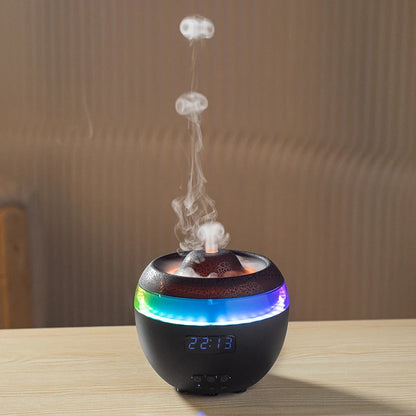 Customizable Logo Dynamic Humificador De Aroma Ultrasonic Simulate 3D Fire Flame Aroma Oil Diffuser Humidifiers with Night Light
