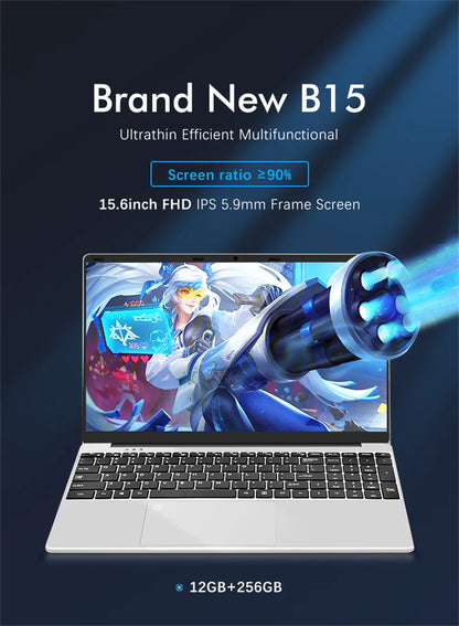 VGKE 15.6 FHD IPS J4125 4M Win11 Computer Laptops 12G RAM 256G SSD Notebook Gaming Laptop